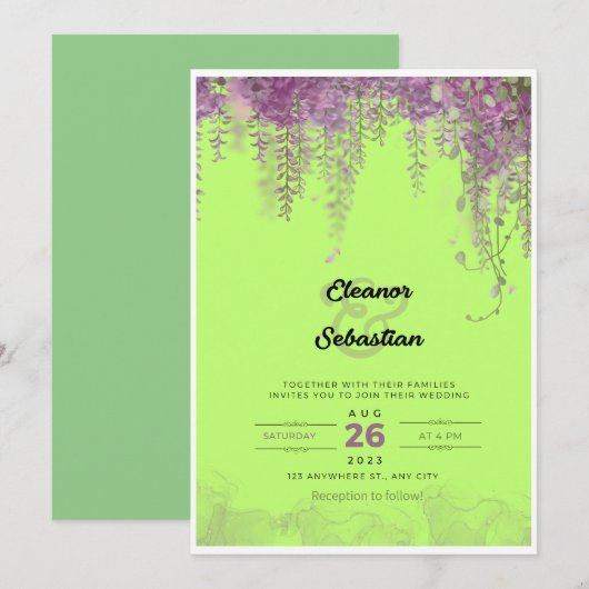 Einladung zur digitalen Hochzeit (Vorne/Hinten)