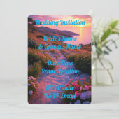 Einladung zur digitalen Hochzeit Elegant Rustikale (Stehend Vorderseite)