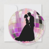 Einladung zur Disco-Save-the-Date-Feier zum Anpass (Rückseite)