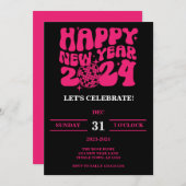 Einladung zur Disco zum neuen Jahr (Vorne/Hinten)