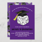 Einladung zur DND Roll Play Dice Graduation Party (Vorne/Hinten)