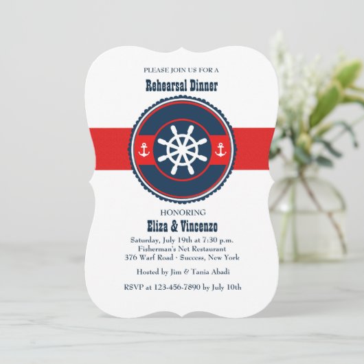 Einladung zur doppelten Verankerung (Stehend Vorderseite)