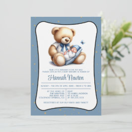 Einladung zur Dream Bear Baby Dusche