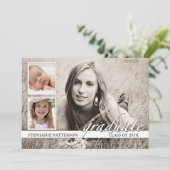 Einladung zur dritten Foto-Graduationspartei (Stehend Vorderseite)