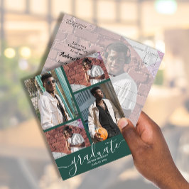 Einladung zur Dunkelgrünen Foto-Gruppe Postkarte