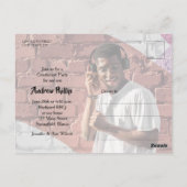 Einladung zur Dunkelgrünen Foto-Gruppe Postkarte (Rückseite)