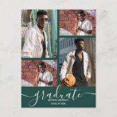 Einladung zur Dunkelgrünen Foto-Gruppe Postkarte (Vorderseite)