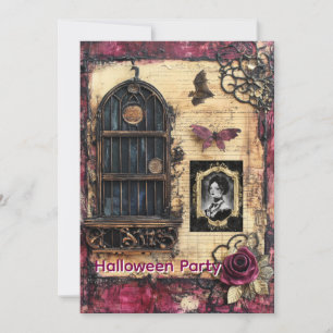 Einladung zur dunklen Akademie-Halloween-Party