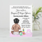 Einladung zur Duschdusche von Mädchen (Stehend Vorderseite)