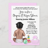 Einladung zur Duschdusche von Mädchen (Vorne/Hinten)