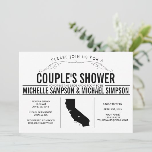 Einladung zur Dusche (Stehend Vorderseite)