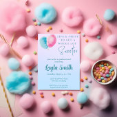 Einladung zur Dusche aus rosa und blauer Baumwolle