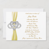 Einladung zur Dusche "Gelbe Unendlichkeit" (Vorderseite)