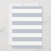 Einladung zur Dusche "Grauer Streifen & Pink Peony (Rückseite)