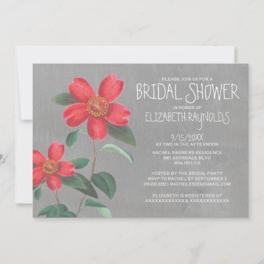 Einladung zur Dusche in Camellia (Vorderseite)