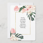 Einladung zur Dusche Tropenrosa (Rückseite)