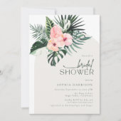 Einladung zur Dusche Tropical Floral Arch Bridal (Vorderseite)