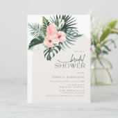 Einladung zur Dusche Tropical Floral Arch Bridal (Stehend Vorderseite)