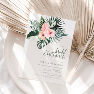 Einladung zur Dusche Tropical Floral Arch Bridal