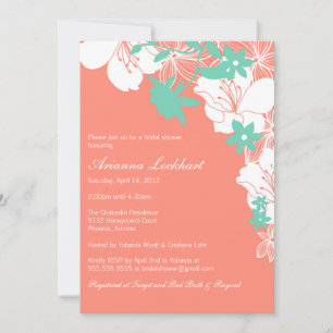 Einladung zur Dusche Tropical Floral Bridal