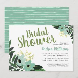 Einladung zur Dusche Tropical Floral Bridal