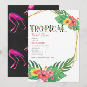Einladung zur Dusche Tropical Floral Bridal (Vorne/Hinten)