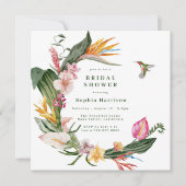 Einladung zur Dusche Tropical Floral Wreath Bridal (Vorderseite)