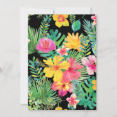 Einladung zur Dusche Tropical Floral Wreath Bridal (Rückseite)