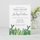 Einladung zur Dusche von Cactus Bridal (Stehend Vorderseite)