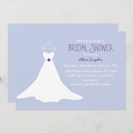 Einladung zur Dusche von Gown Bridal (Lavender&Lil (Vorne/Hinten)