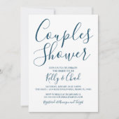 Einladung zur Dusche von Navy und White Couples (Vorderseite)