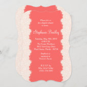 Einladung zur Dusche von Pink und Korallenkorallen (Vorne/Hinten)