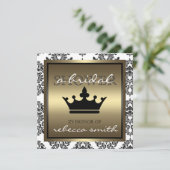 Einladung zur Dusche von Queen Bridal - Schwarz un (Stehend Vorderseite)