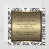 Einladung zur Dusche von Queen Bridal - Schwarz un (Rückseite)