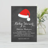 Einladung zur Dusche von Santa Baby - Tafel (Stehend Vorderseite)