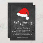 Einladung zur Dusche von Santa Baby - Tafel (Vorne/Hinten)