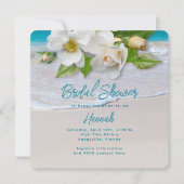 Einladung zur Dusche von White Roses Beach Bridal (Vorderseite)