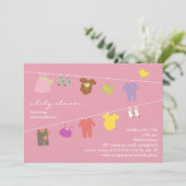 Einladung zur Duschkabine von Baby Girl (Stehend Vorderseite)