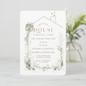 Einladung zur Editable House Erwärmung (Stehend Vorderseite)