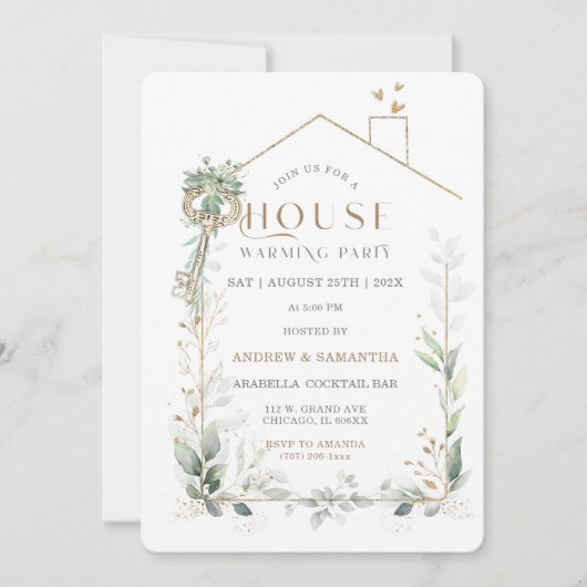 Einladung zur Editable House Erwärmung (Vorderseite)