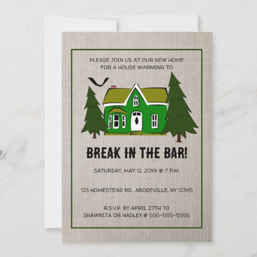 Einladung zur Editable House Erwärmung (Vorderseite)