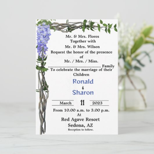 Einladung zur Ehe (Stehend Vorderseite)