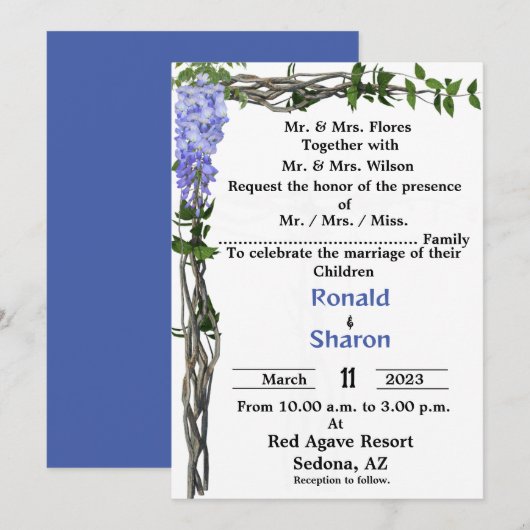 Einladung zur Ehe (Vorne/Hinten)