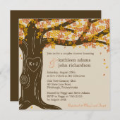 Einladung zur Eichenbaumdusche Hochzeit im Herbst (Vorne/Hinten)