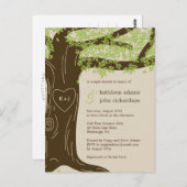 Einladung zur Eichenbaumdusche Postkarte (Vorne/Hinten)