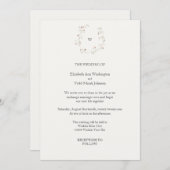 Einladung zur Einberufung einer Monogram-Wasserfar (Vorne/Hinten)