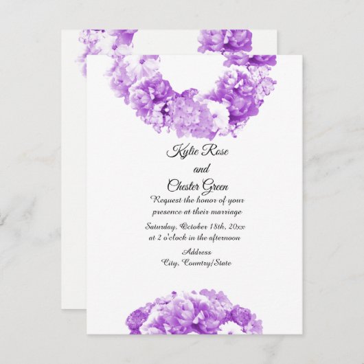 Einladung zur Einberufung eines Lila Krauts in Mon (Vorne/Hinten)