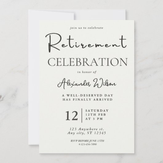 Einladung zur Einberufung Vorlage Bearbeitbar Mode (Vorderseite)