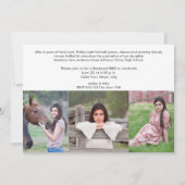 Einladung zur einfachen 4-Foto-Script-Graduation-P (Rückseite)