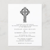 Einladung zur einfachen Celtic Cross Hochzeit (Vorderseite)